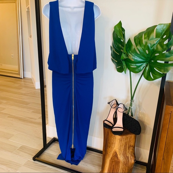🤍2 for $120🤍  Electric Blue Zipper Gown - Picture 4 of 6